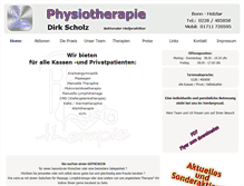 Tablet Screenshot of physiotherapie-scholz-holzlar.de